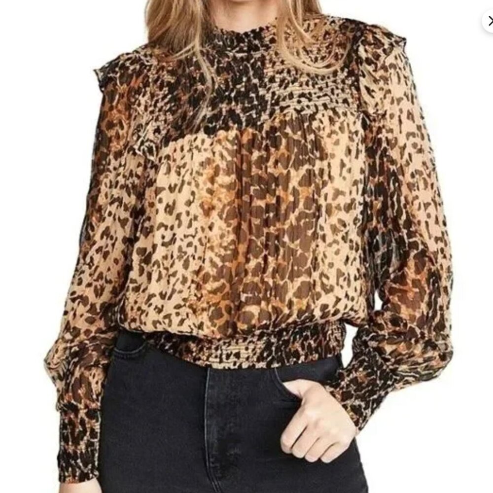 Free People Roma Blouse Leo Combo - Size Small